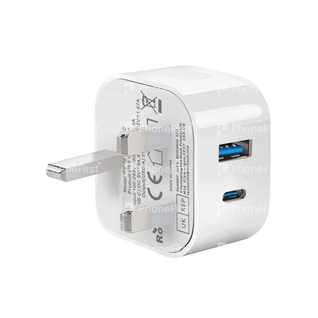NCC USB-A + USB-C PD 20W Plug