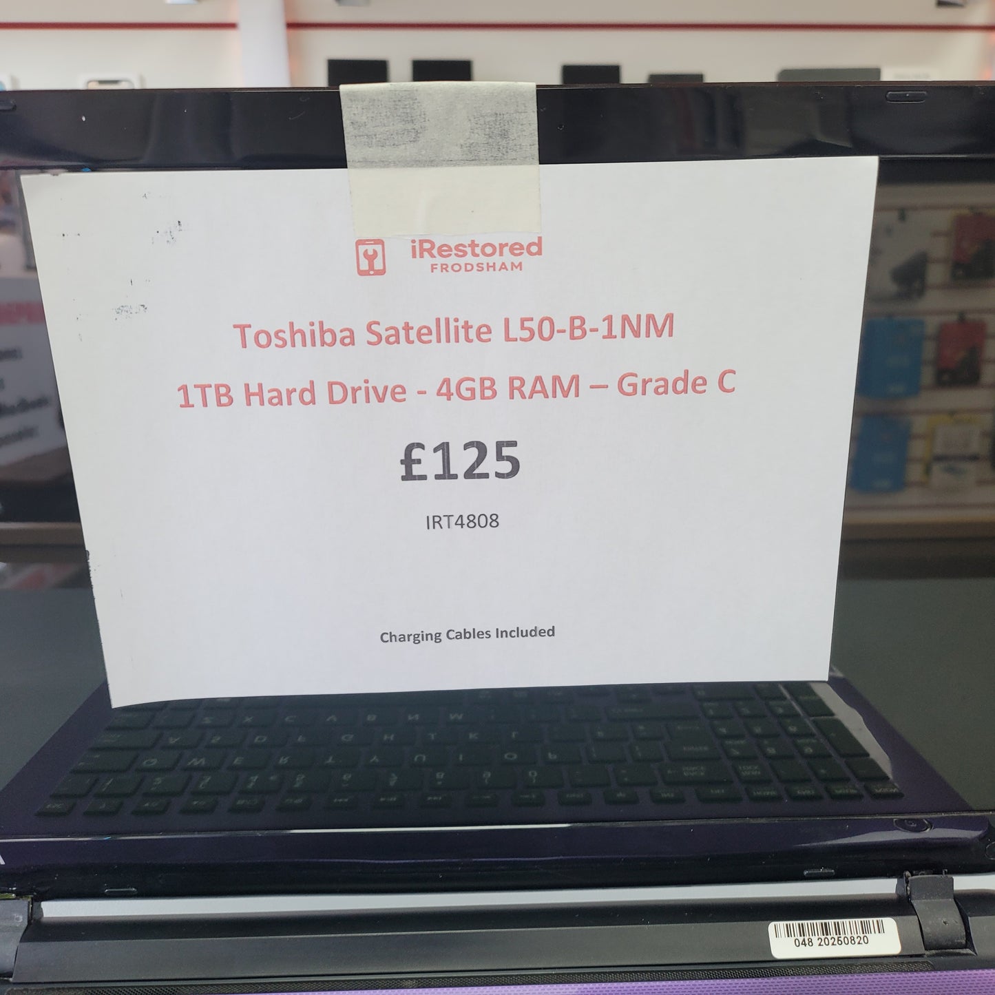 Toshiba Satellite L50 - Intel Core i3 - Purple - 4GB RAM - 1TB Hard Drive - Grade C (IRT4808)