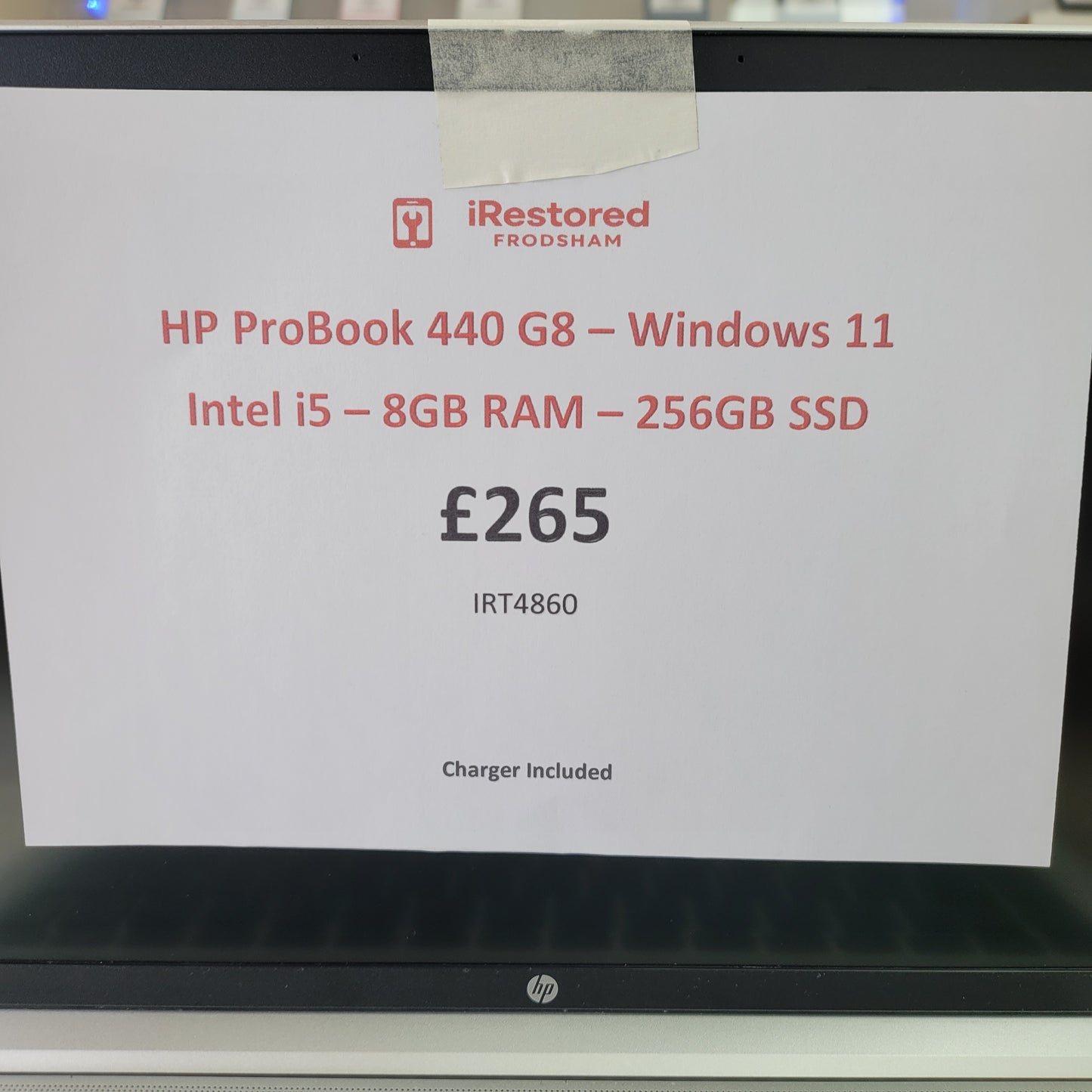 HP ProBook 440 G8 - Intel Core i5 - Silver - 8GB RAM - 256GB SSD - Grade B (IRT4860)