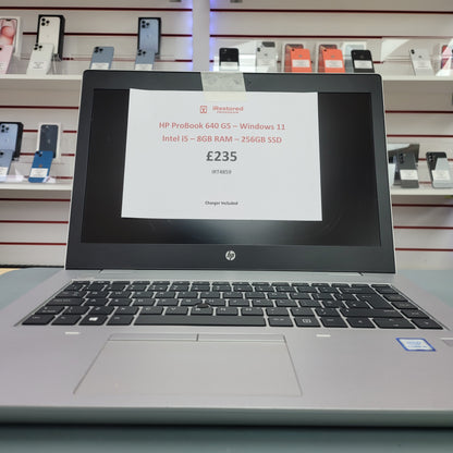 HP ProBook 640 G5 - Intel Core i5 - Silver - 8GB RAM - 256GB SSD - Grade B (IRT4859)