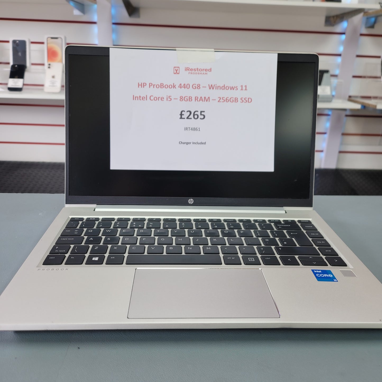 HP ProBook 440 G5 - Intel Core i5 - Silver - 8GB RAM - 256GB SSD - Grade B (IRT4858)