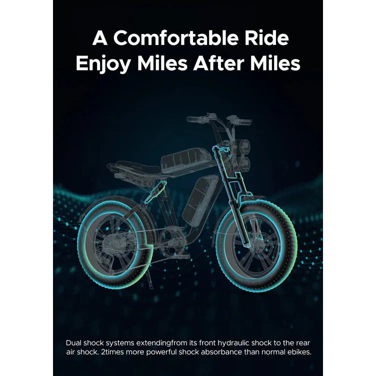 ENGWE M20 – 150KM Range E-Bike, Dual Suspension, 25 km/h (Dual Battery)