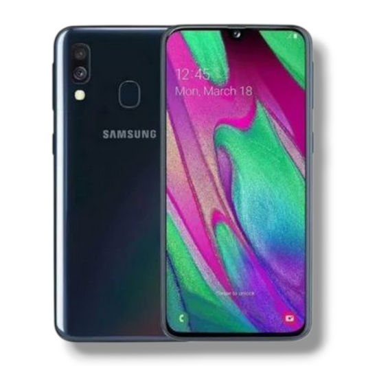 Samsung Galaxy A40 - Black - 64GB - Grade A - Unlocked (SPT4396)