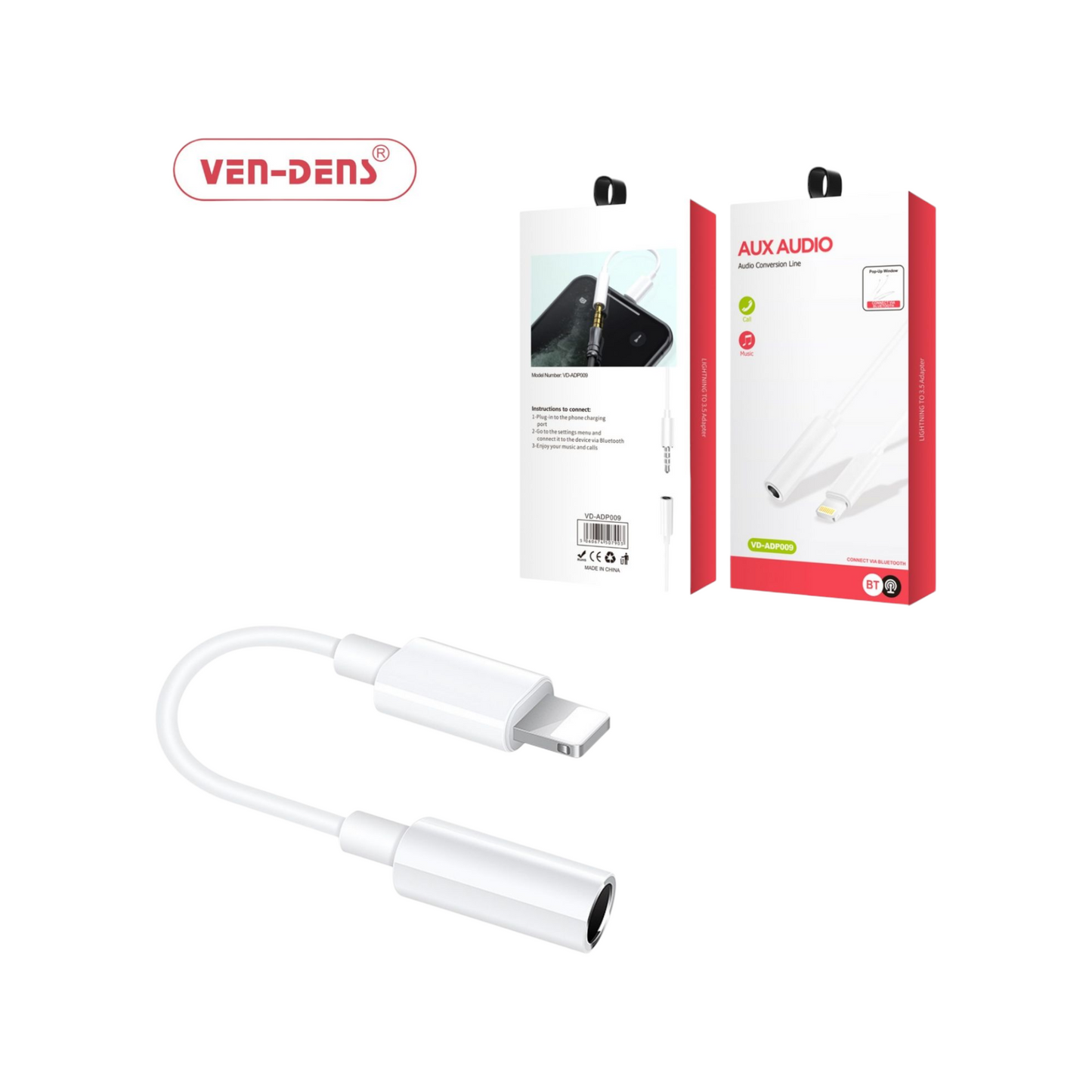 Lightning to AUX Female