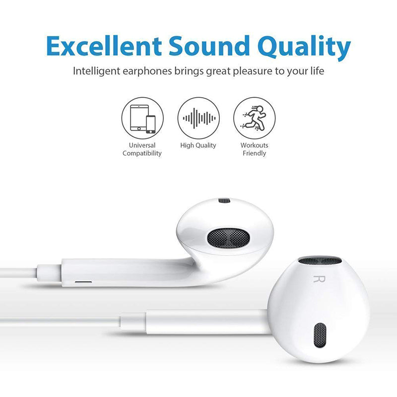 Type-C Portable Wired Control Earphone with Microphone for Smartphone - White