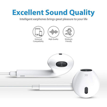 Type-C Portable Wired Control Earphone with Microphone for Smartphone - White