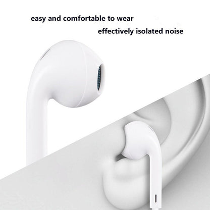 Type-C Portable Wired Control Earphone with Microphone for Smartphone - White