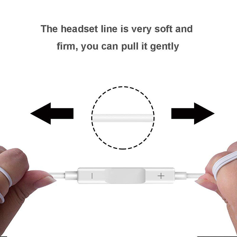 Type-C Portable Wired Control Earphone with Microphone for Smartphone - White