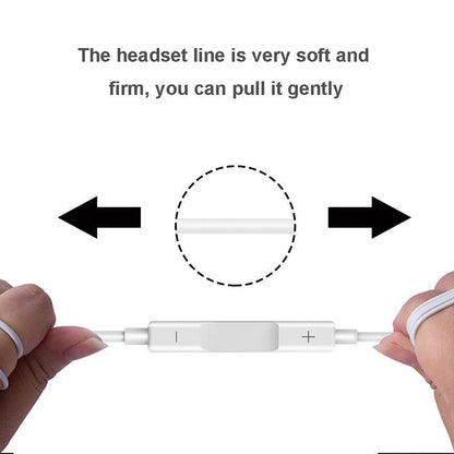 Type-C Portable Wired Control Earphone with Microphone for Smartphone - White